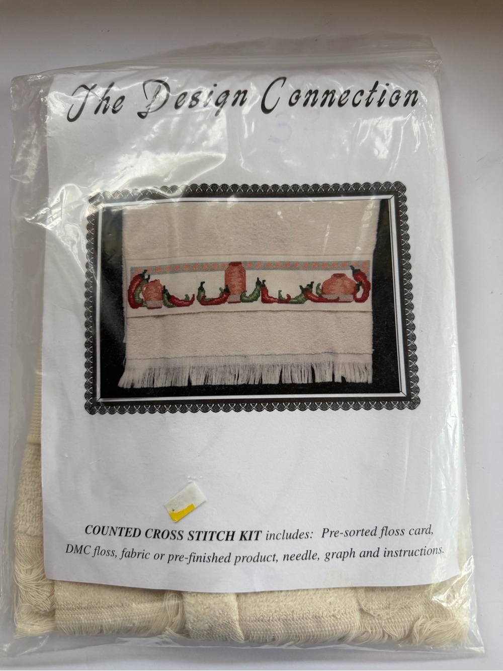 The Design Connection's Pepper Hand Towel Counted Cross Stitch Kit